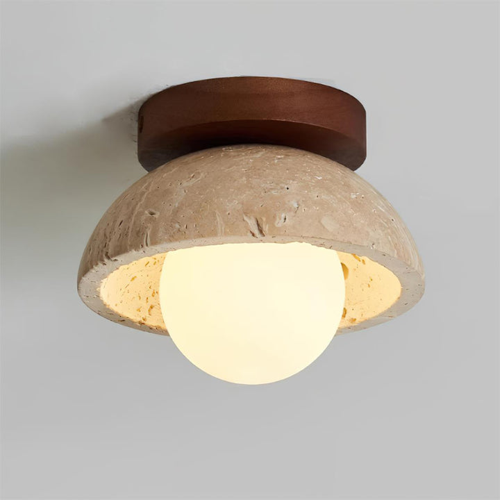 Mysa Plafonnier en travertin Bois - Neutralighting