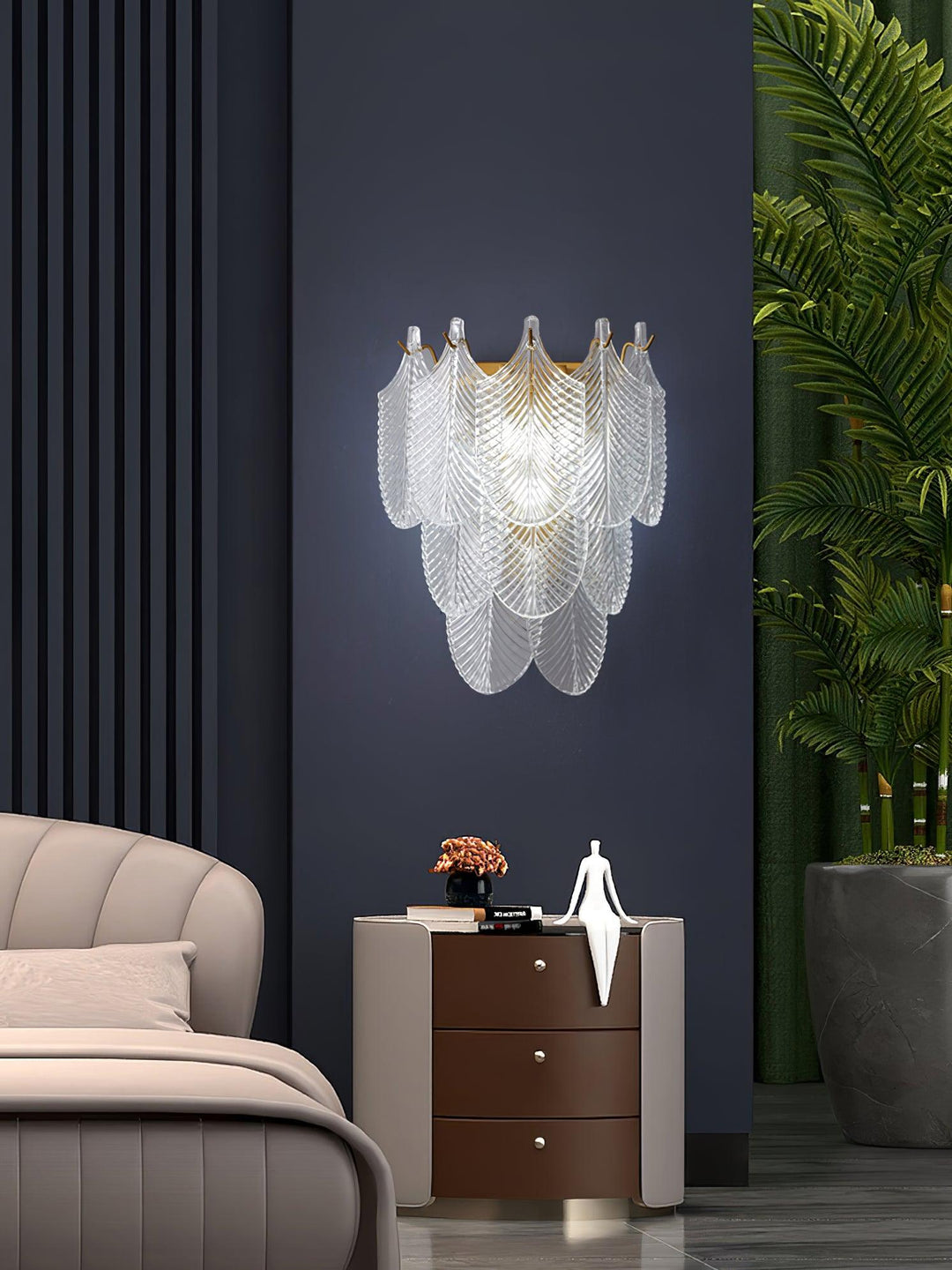 Lustra Wall Sconce Brass Murano Glass - Neutralighting