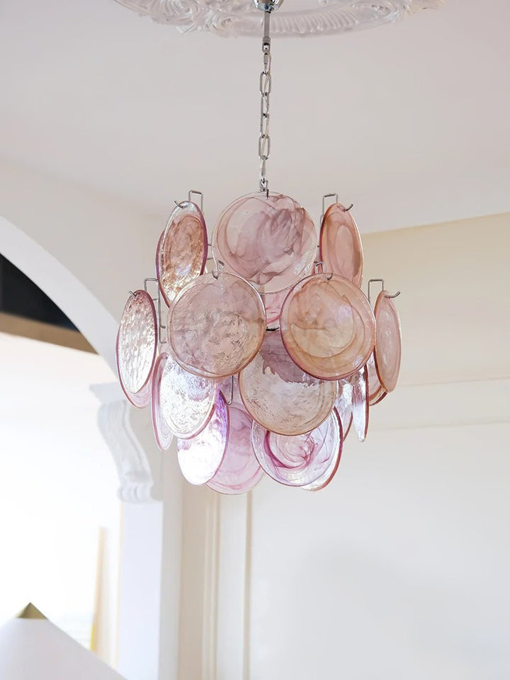Aurora Chandelier en Verre de Murano Rose Vintage - Neutralighting