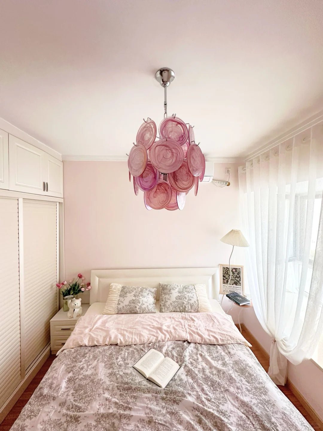 Aurora Chandelier en Verre de Murano Rose Vintage - Neutralighting