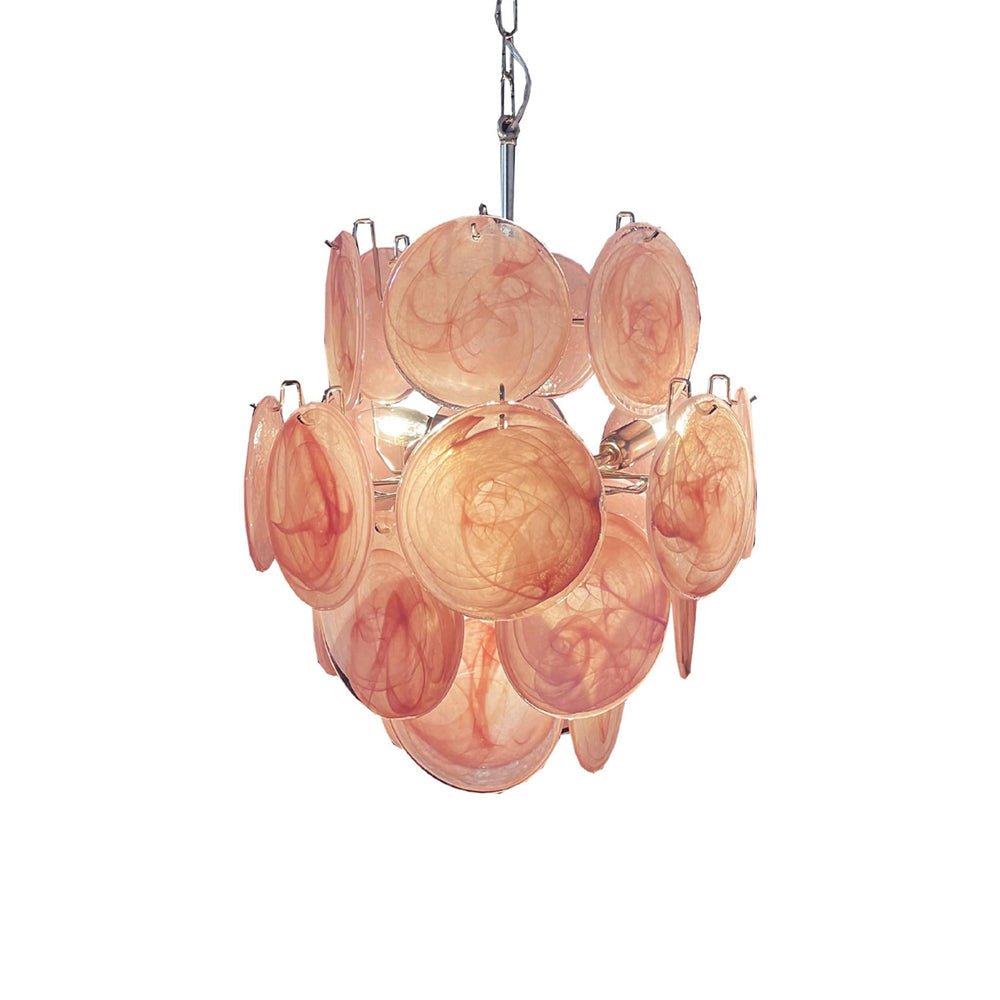 Aurora Chandelier en Verre de Murano Rose Vintage - Neutralighting