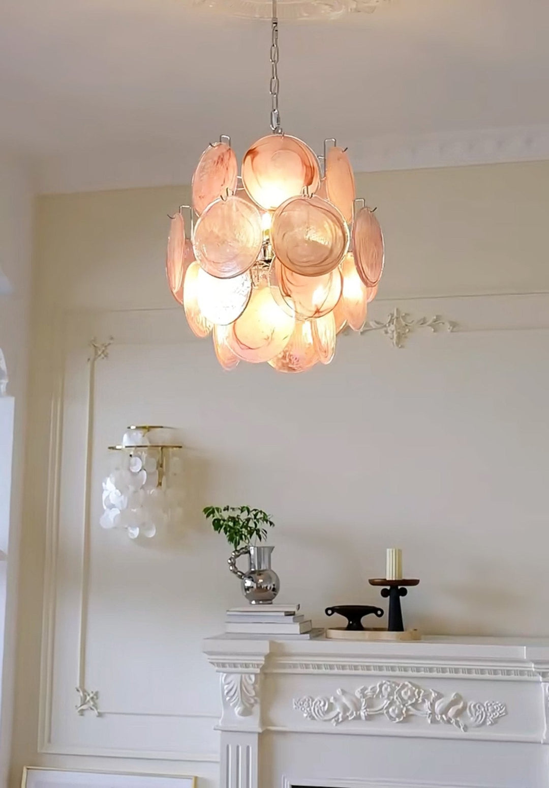 Aurora Chandelier en Verre de Murano Rose Vintage - Neutralighting