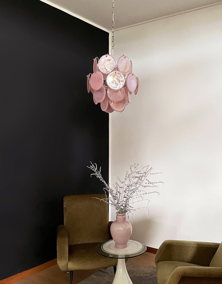 Aurora Chandelier en Verre de Murano Rose Vintage - Neutralighting