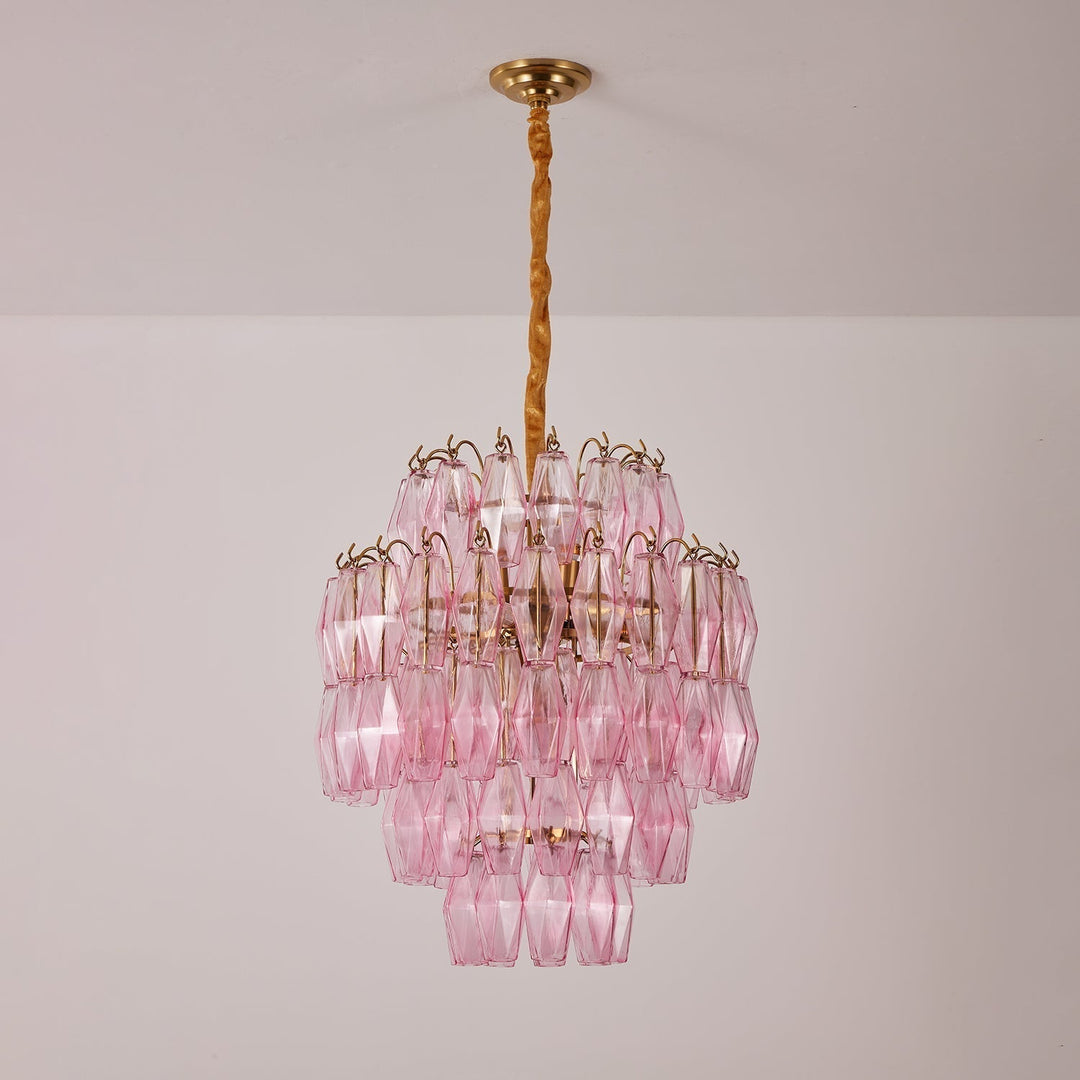 Aurora Lustre Rose Murano Verre Superposé Glamour - Neutralighting