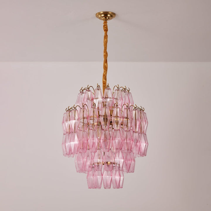 Aurora Lustre Rose Murano Verre Superposé Glamour - Neutralighting