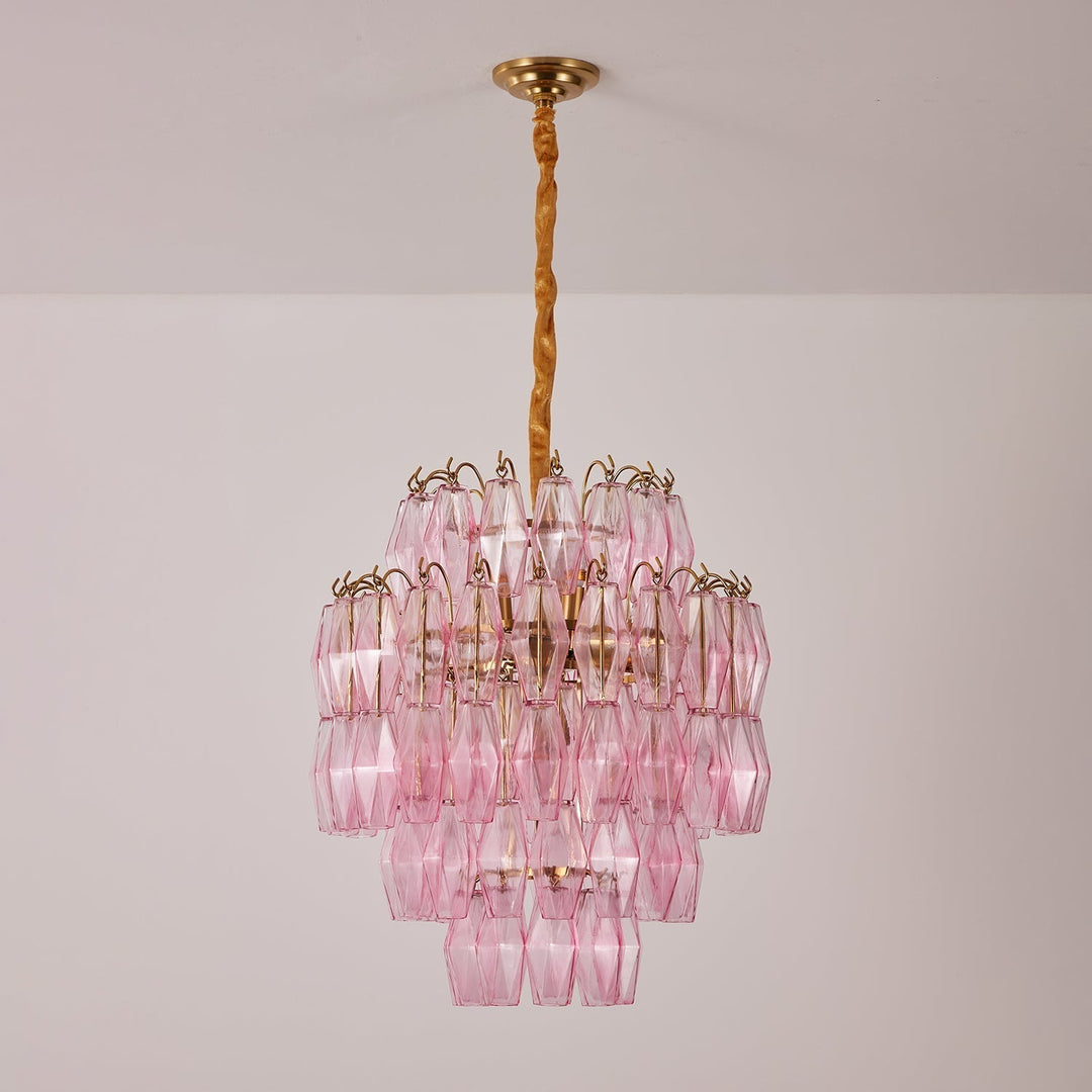 Aurora Lustre Rose Murano Verre Superposé Glamour - Neutralighting