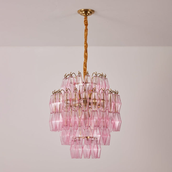 Aurora Lustre Rose Murano Verre Superposé Glamour - Neutralighting
