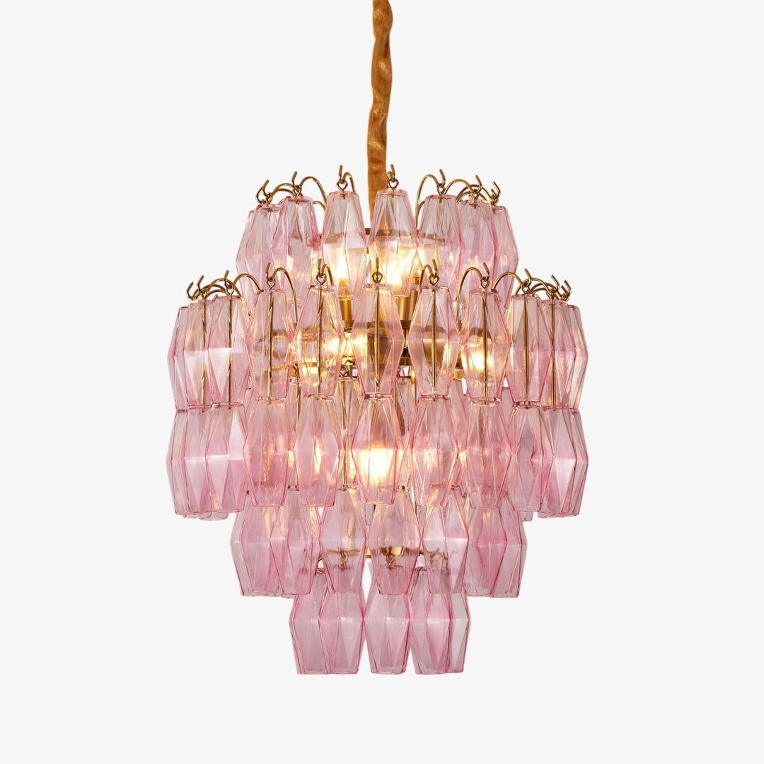 Aurora Lustre Rose Murano Verre Superposé Glamour - Neutralighting