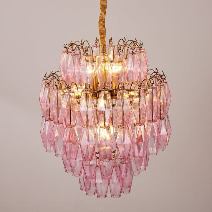 Aurora Lustre Rose Murano Verre Superposé Glamour - Neutralighting