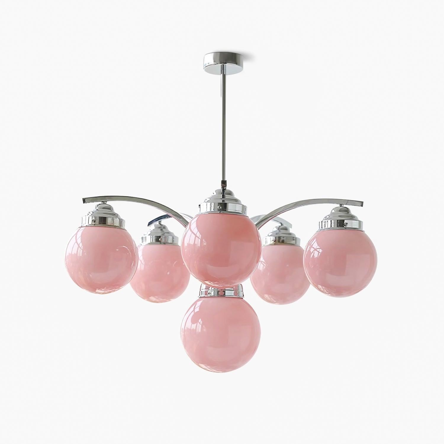 Lustra Chandelier en Verre Rose - Neutralighting
