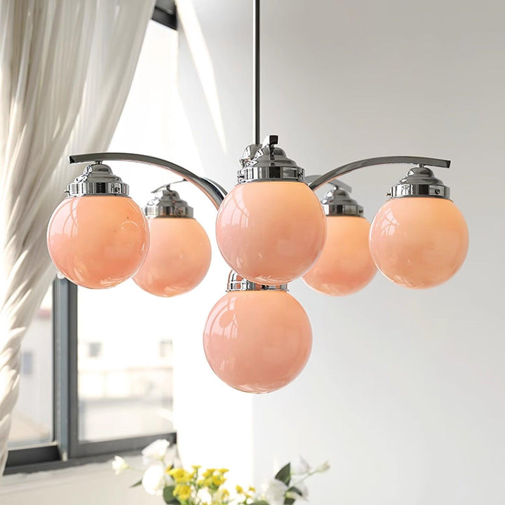 Lustra Chandelier en Verre Rose - Neutralighting