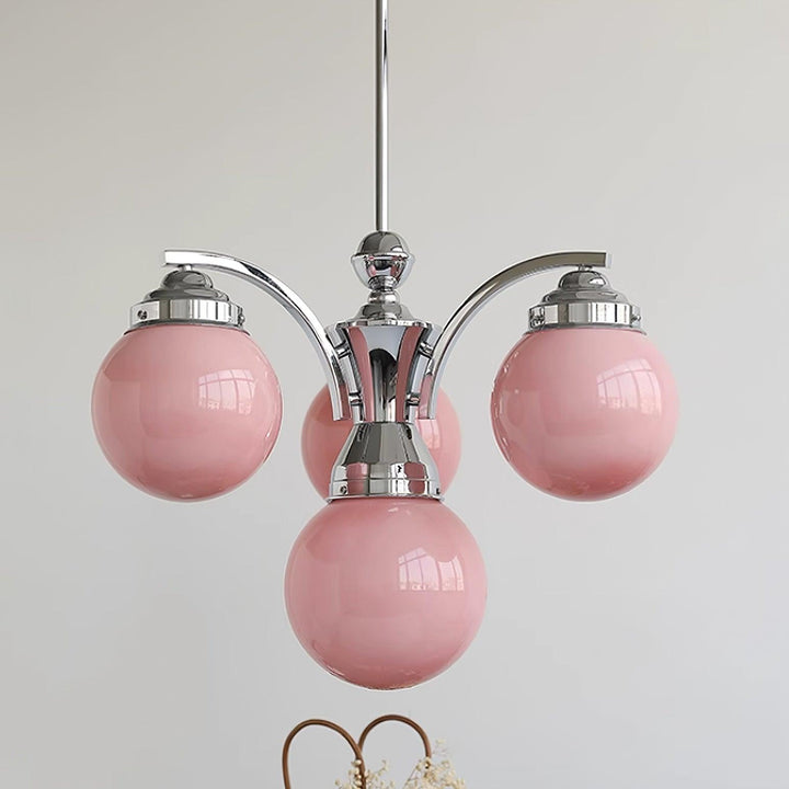 Lustra Chandelier en Verre Rose - Neutralighting