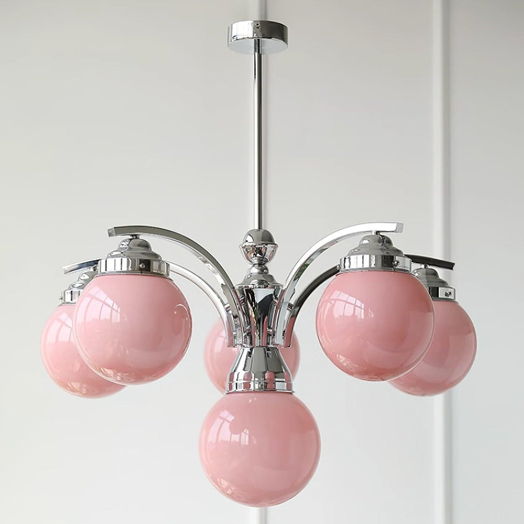 Lustra Chandelier en Verre Rose - Neutralighting