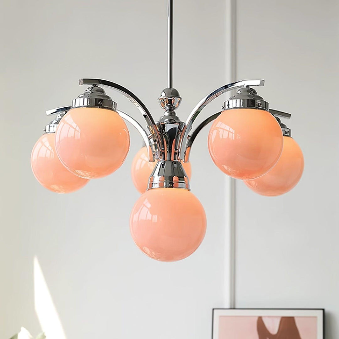Lustra Chandelier en Verre Rose - Neutralighting