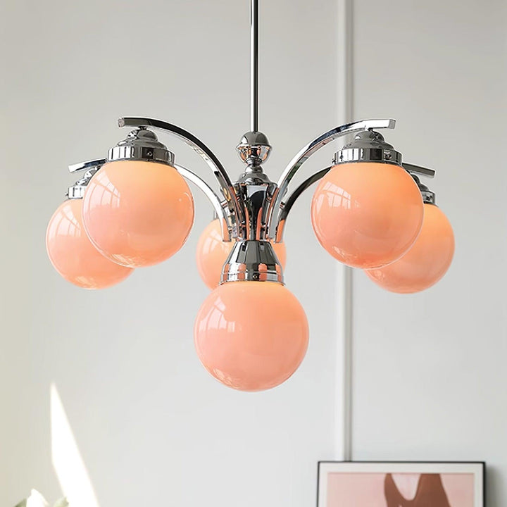 Lustra Chandelier en Verre Rose - Neutralighting