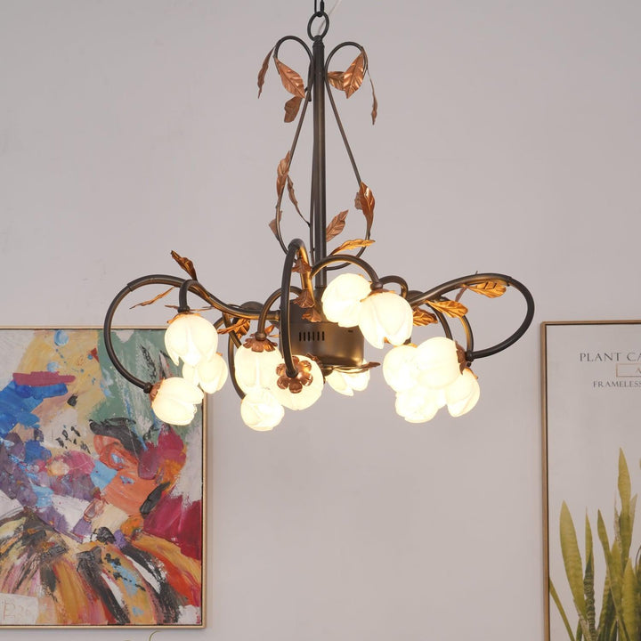 Avelora Lustre Vintage Industriel en Verre Rose - Neutralighting