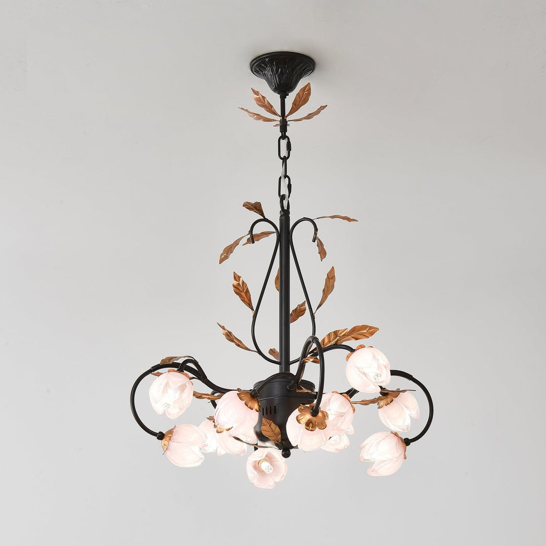 Avelora Lustre Vintage Industriel en Verre Rose - Neutralighting