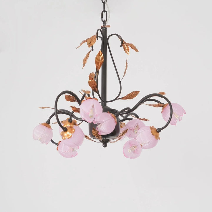 Avelora Lustre Vintage Industriel en Verre Rose - Neutralighting