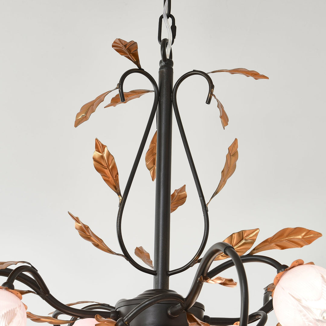 Avelora Lustre Vintage Industriel en Verre Rose - Neutralighting