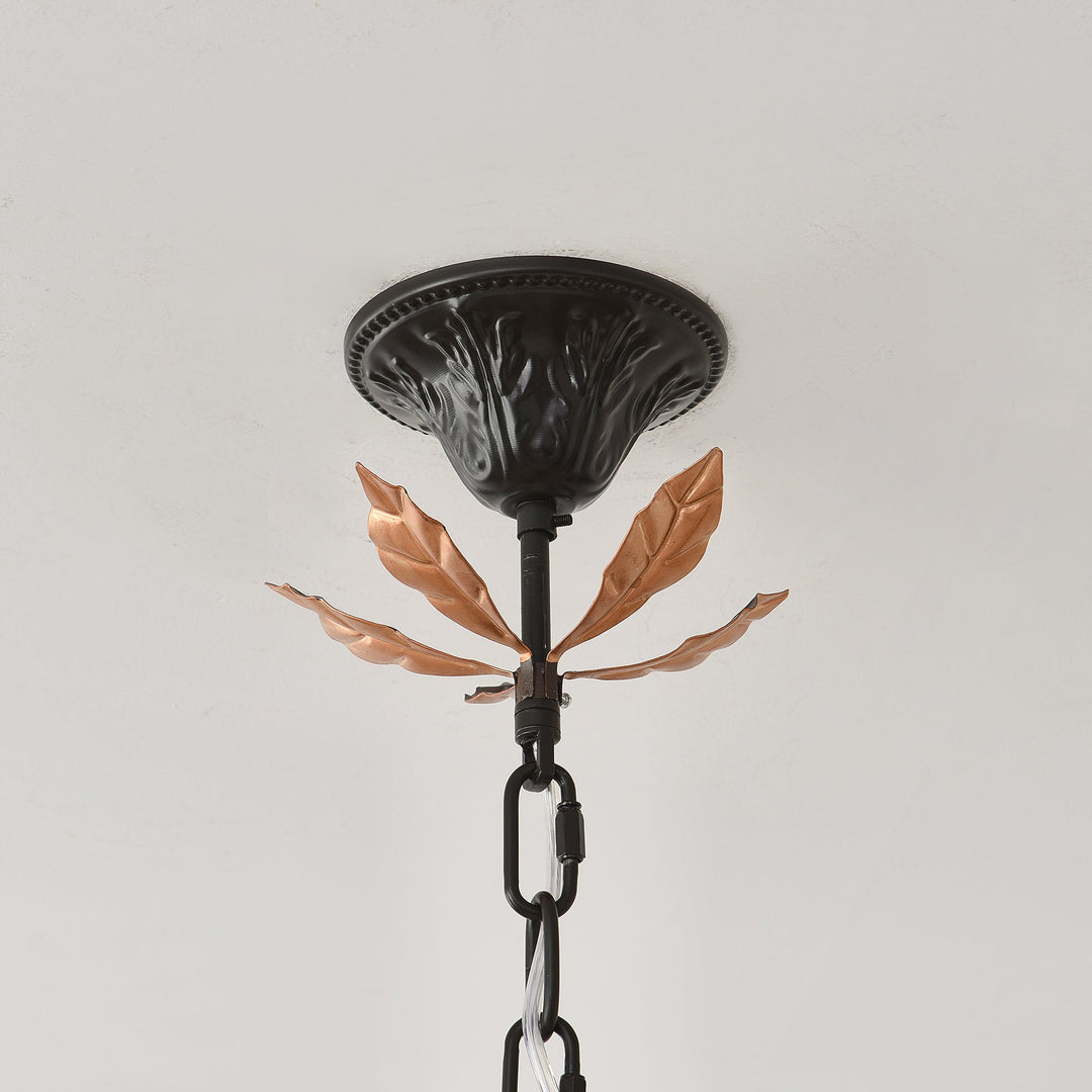 Avelora Lustre Vintage Industriel en Verre Rose - Neutralighting