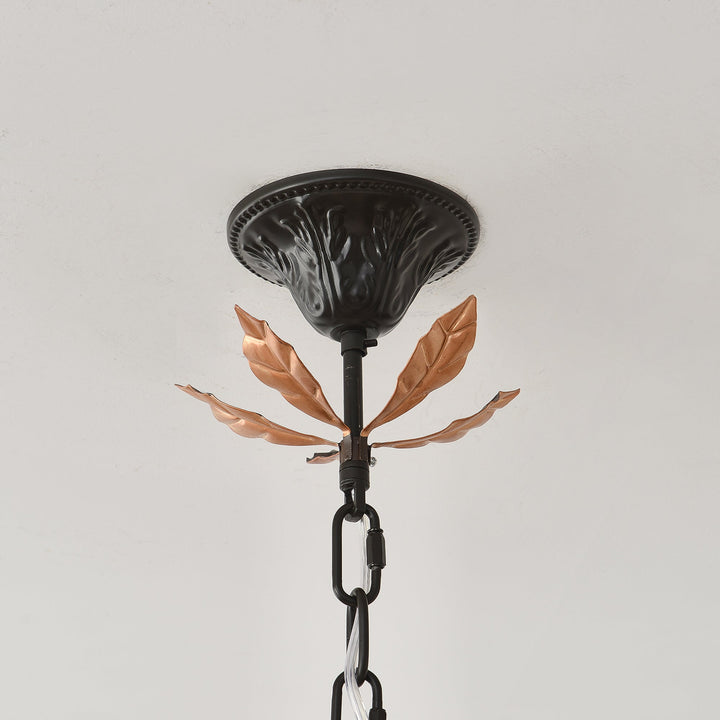 Avelora Lustre Vintage Industriel en Verre Rose - Neutralighting