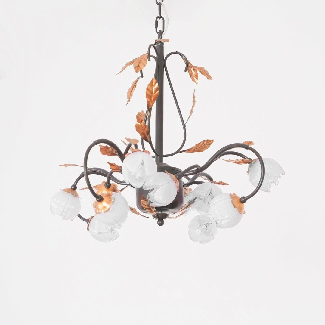 Avelora Lustre Vintage Industriel en Verre Rose - Neutralighting