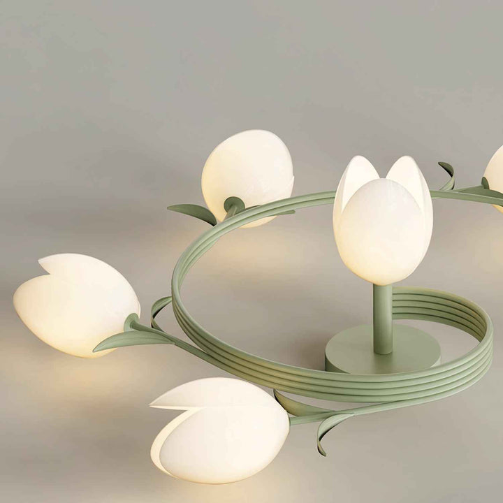 Vale Métal 30cm Blanc LED