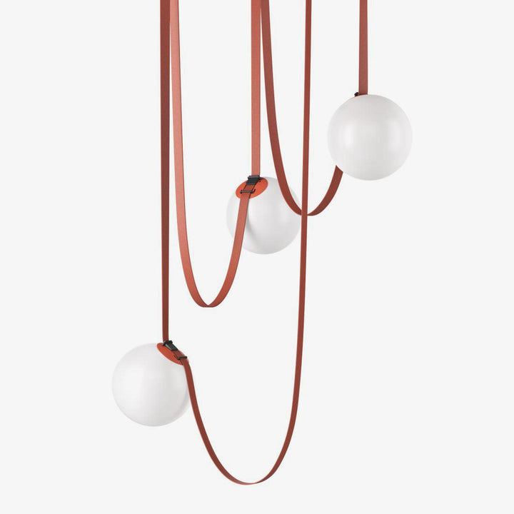 Lustra Suspension en Cuir et Verre - Neutralighting