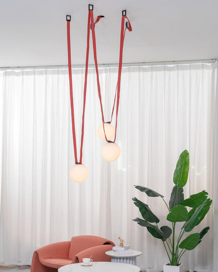 Lustra Suspension en Cuir et Verre - Neutralighting
