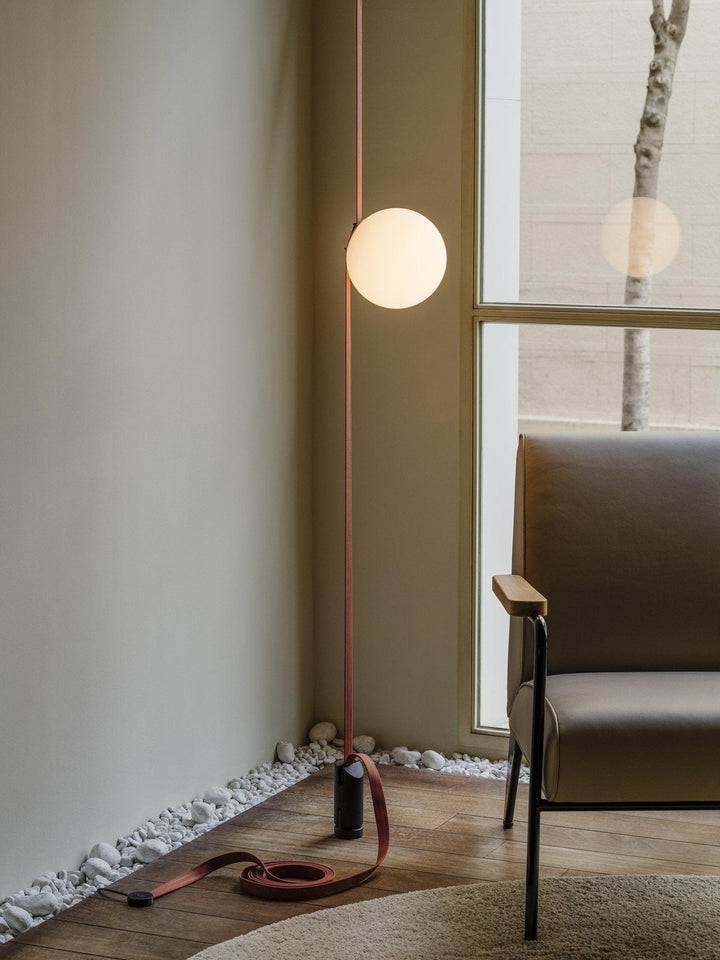 Lustra Suspension en Cuir et Verre - Neutralighting