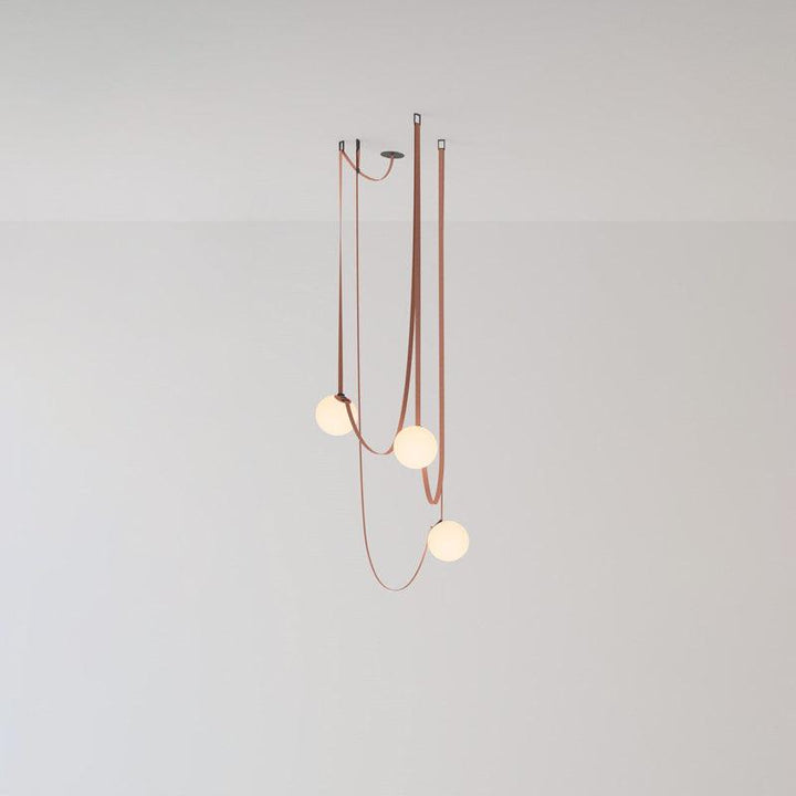 Lustra Suspension en Cuir et Verre - Neutralighting
