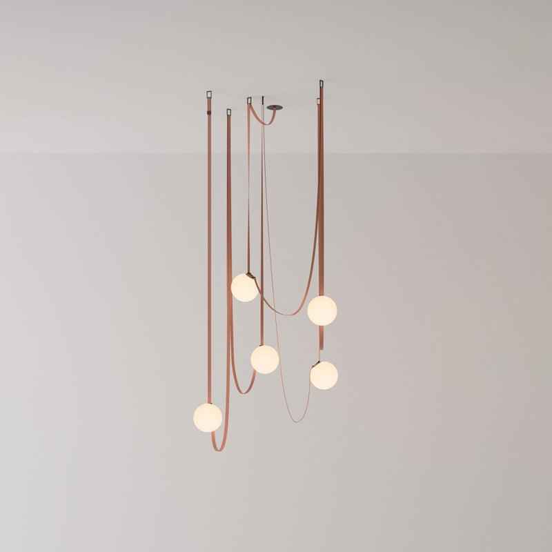 Lustra Suspension en Cuir et Verre - Neutralighting