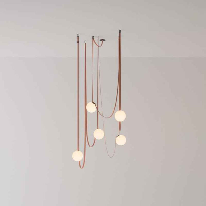 Lustra Suspension en Cuir et Verre - Neutralighting