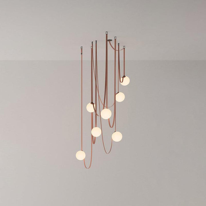 Lustra Suspension en Cuir et Verre - Neutralighting