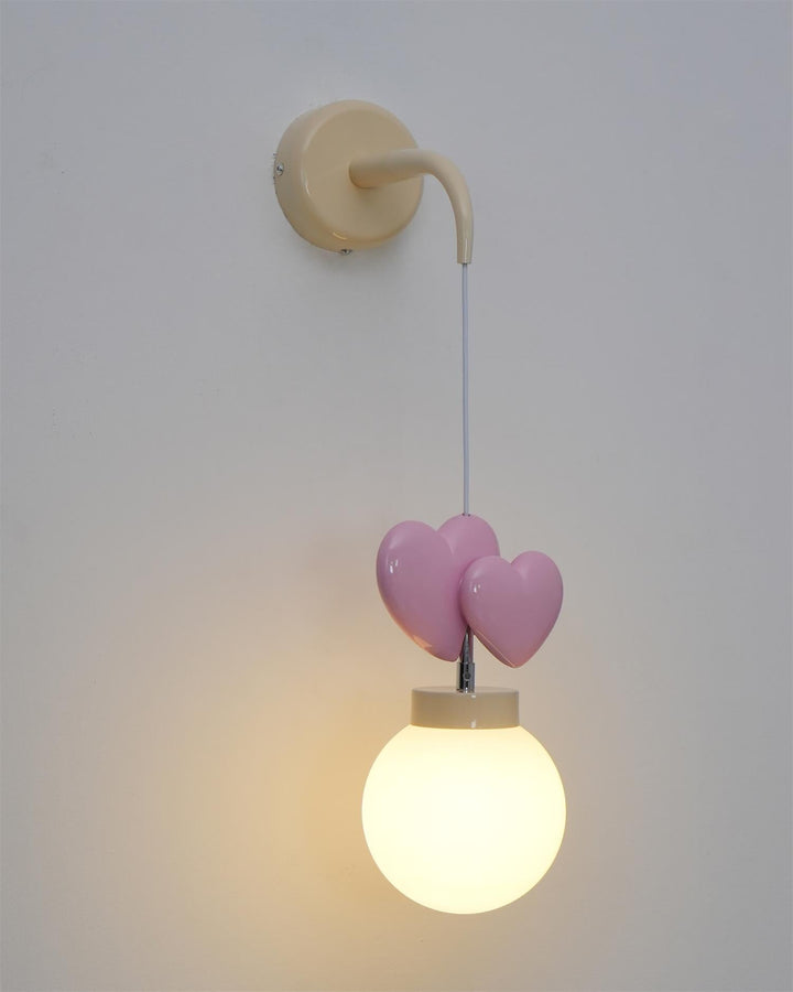 Riva Applique Murale Résine Cœur Verre - Neutralighting