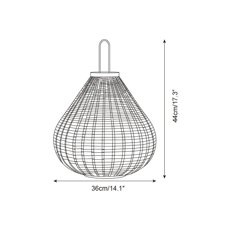 Poltrona Lampe Extérieure Lanterne Rattan Goutte d&