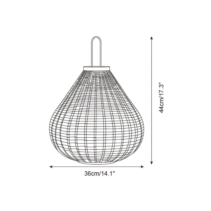 Poltrona Lampe Extérieure Lanterne Rattan Goutte d&