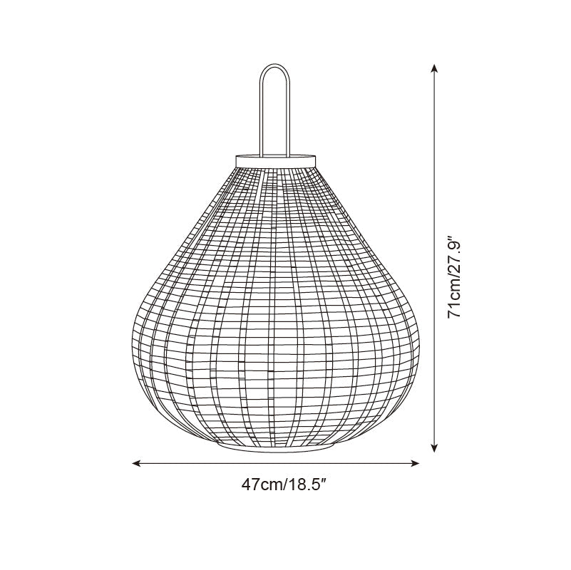 Poltrona Lampe Extérieure Lanterne Rattan Goutte d&