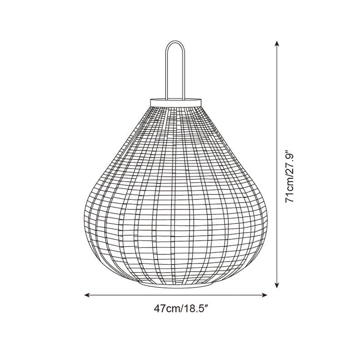 Poltrona Lampe Extérieure Lanterne Rattan Goutte d&