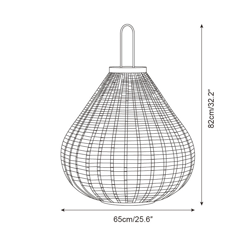 Poltrona Lampe Extérieure Lanterne Rattan Goutte d&