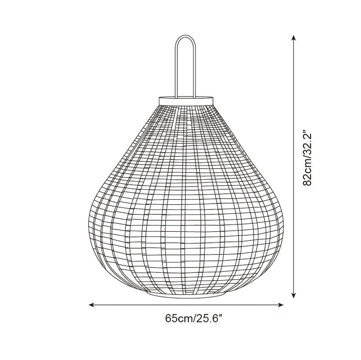 Poltrona Lampe Extérieure Lanterne Rattan Goutte d&