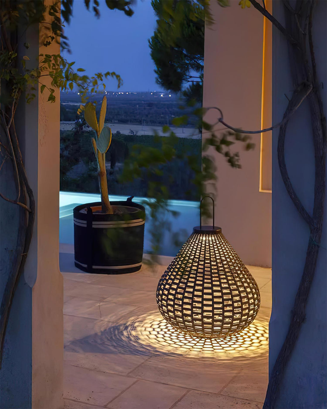 Poltrona Lampe Extérieure Lanterne Rattan Goutte d&