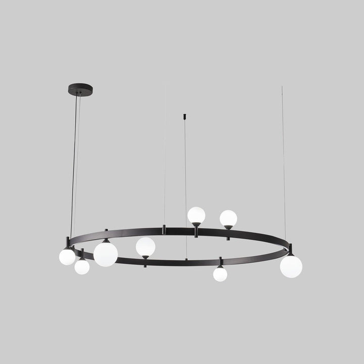 Lustra Suspension Lampe Anneau Noir Rond - Neutralighting