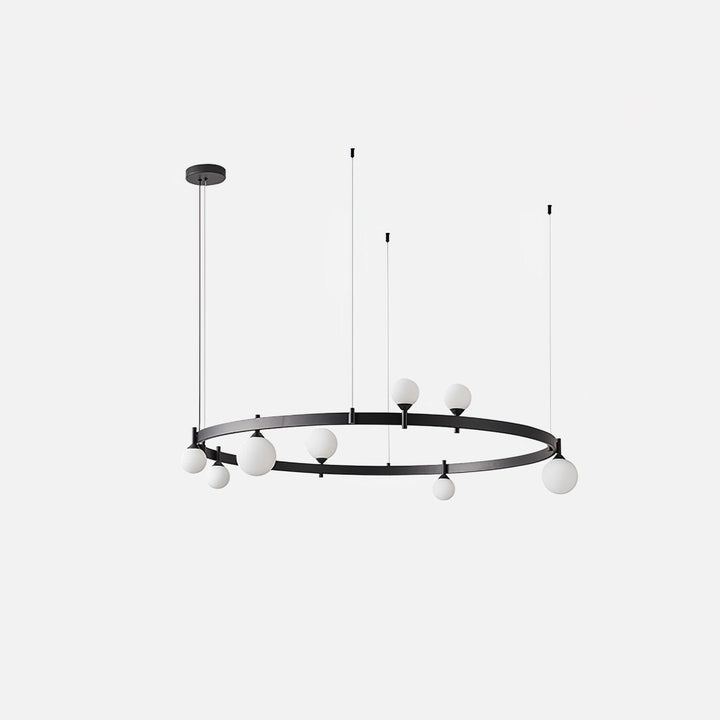 Lustra Suspension Lampe Anneau Noir Rond - Neutralighting