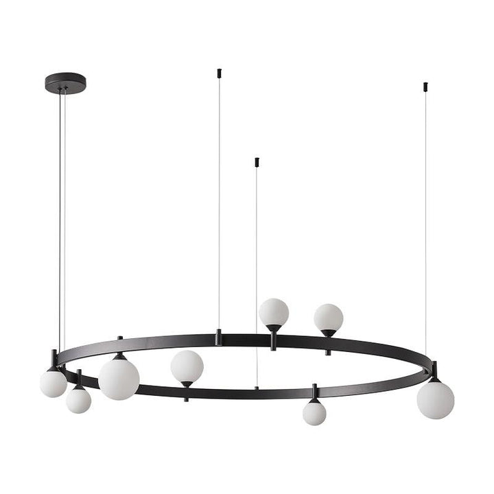 Lustra Suspension Lampe Anneau Noir Rond - Neutralighting
