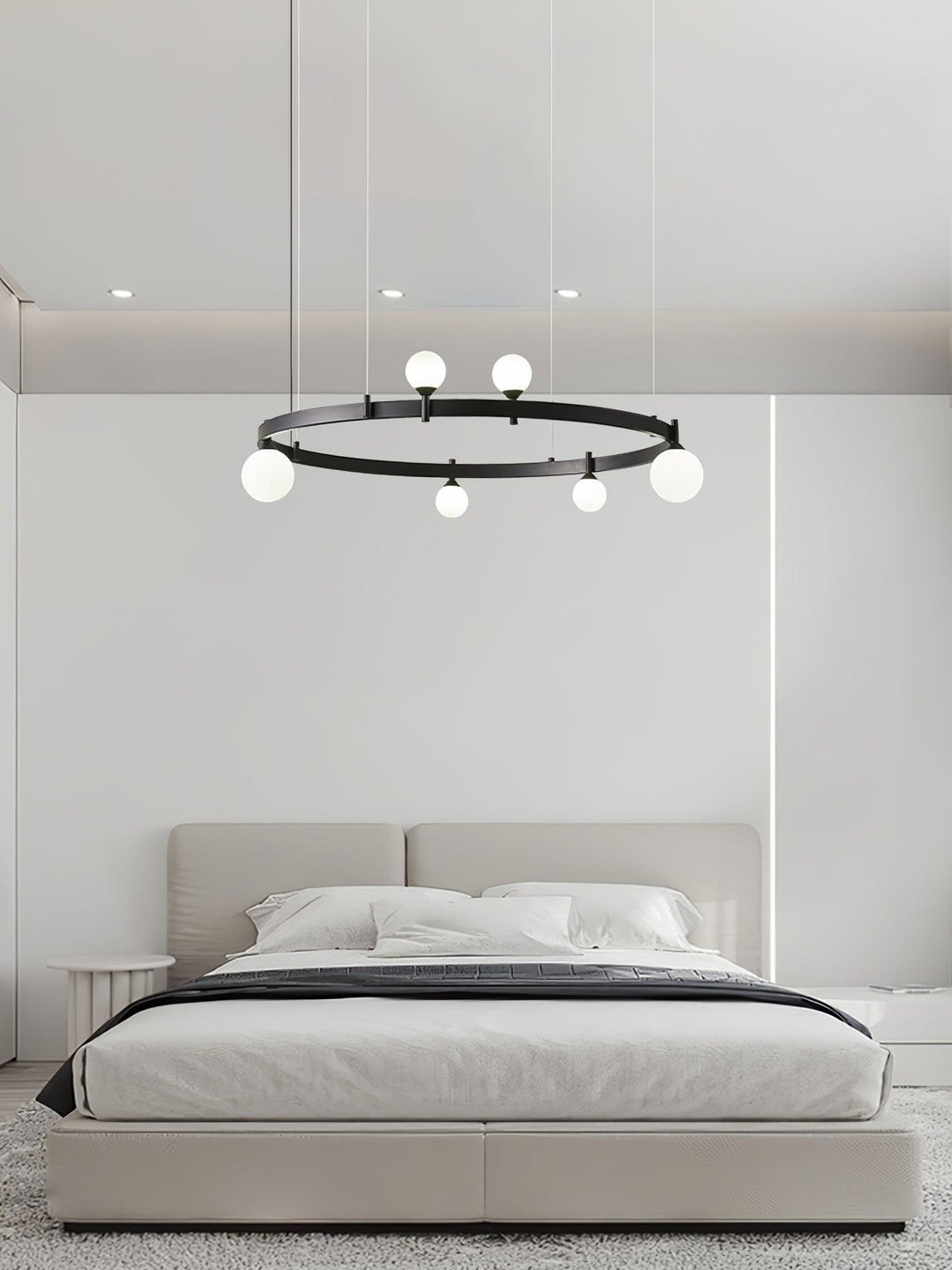 Lustra Suspension Lampe Anneau Noir Rond - Neutralighting