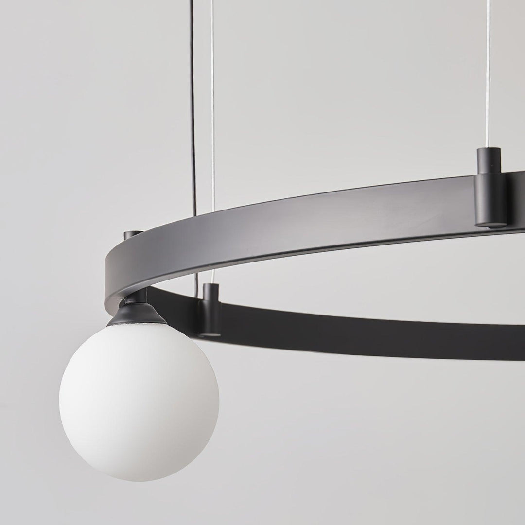 Lustra Suspension Lampe Anneau Noir Rond - Neutralighting