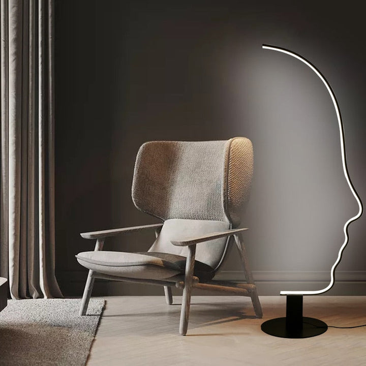 Ray Lampe sur pied Led visage de humain postmoderne pour la chambre - Neutralighting