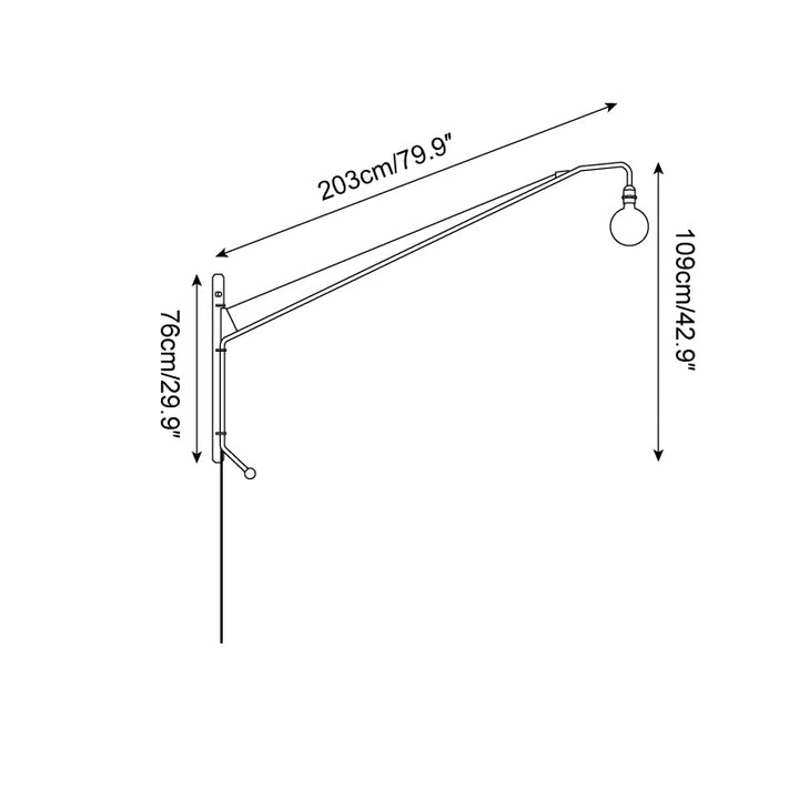 Applique Murale Bras Long Minimaliste Style Réglable - Neutralighting