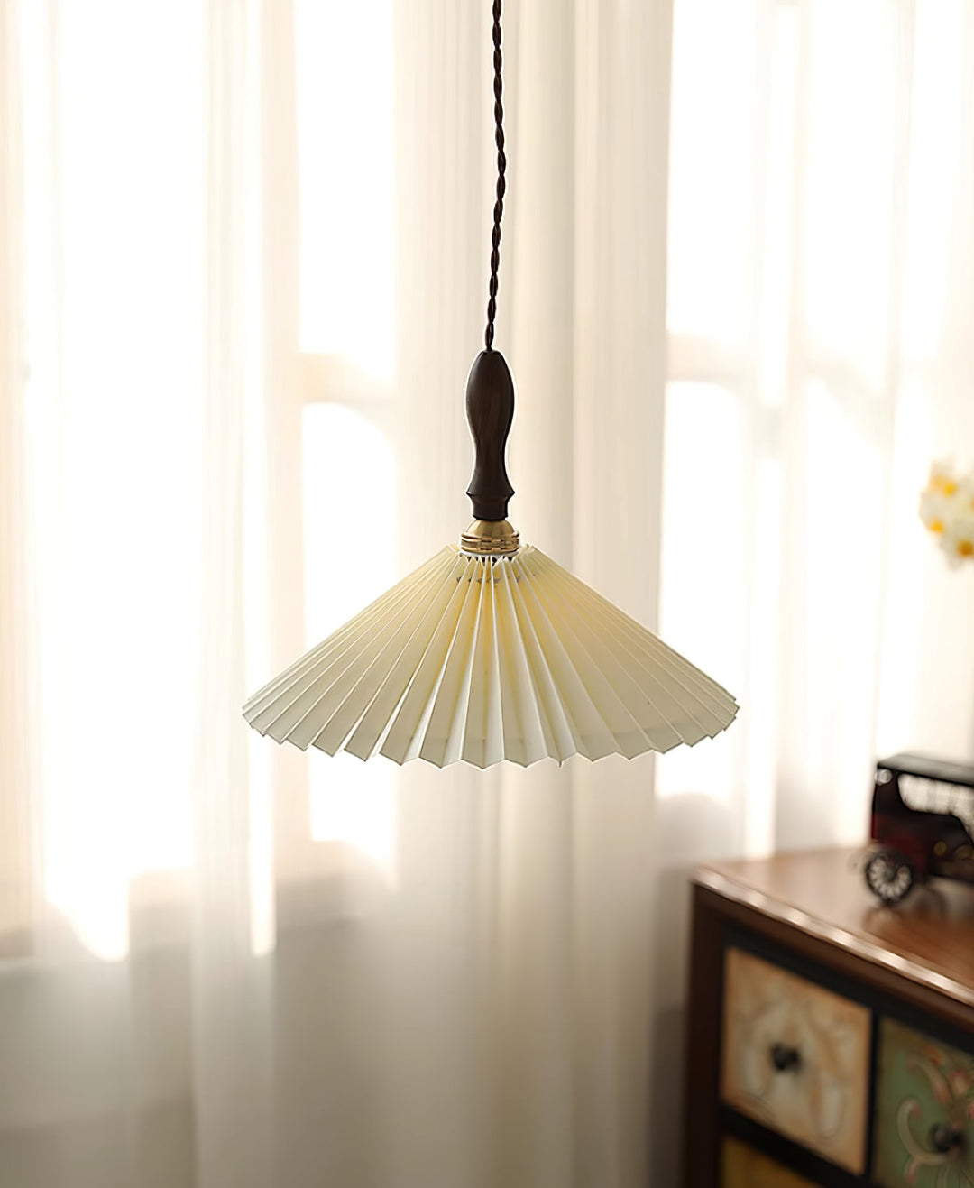 Eldora Lampe Pendante Bois à Brancher Plissé - Neutralighting